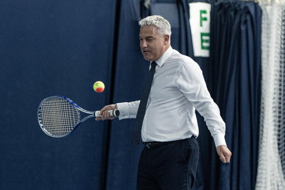 Secretary of State for Health and Social Care, The Rt Hon Steve Barclay MP pictured at National Tennis Centre, Roehampton. (Daniel Hambury/Stella Pictures Ltd)