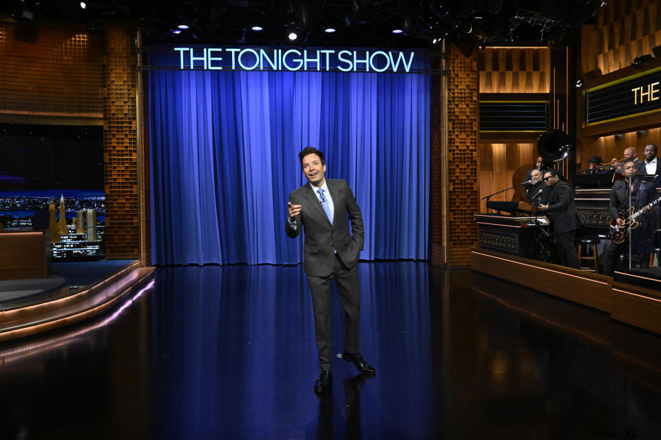 Jimmy Fallon on the show's stage