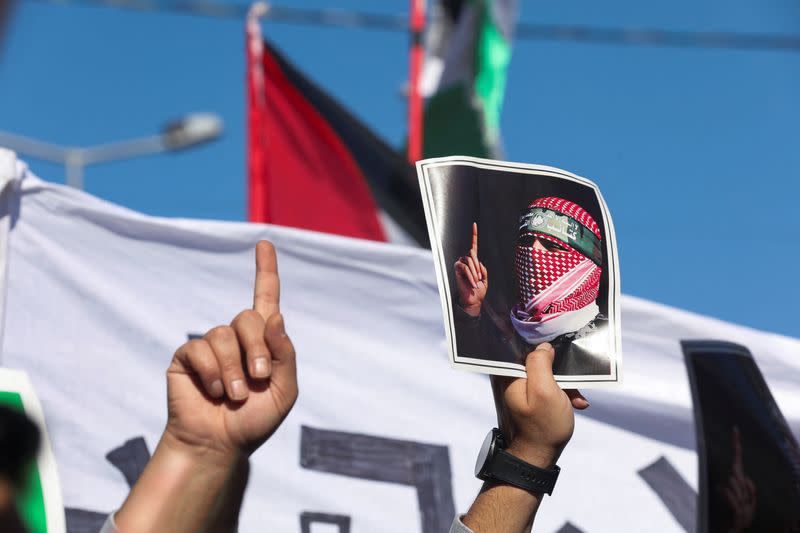 Protest in support of Palestinians in Gaza, in Amman