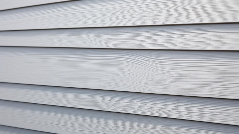 A close-up of a house with its exterior siding made from the company's fiber cement building materials.