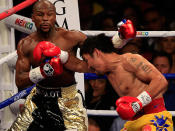 Manny and Floyd going toe-to-toe.