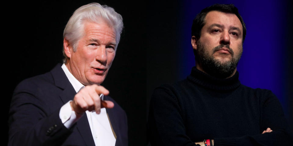 Richard Gere est un acteur très engagé. En 2019, il avait apporté son soutien à l'Open Arms, un navire venant en aide aux migrants bloqué au large de Lampedusa. Il avait alors comparé Matteo Salvini, qui était ministre de l'Intérieur en Italie, à Donald Trump, pour sa gestion des migrants. Dans un communiqué, le l'intéressé avait répondu à l'acteur, qui avait rendu visite aux migrants sur le bateau en question : <em>"J’espère qu’il bronze un peu et qu’il en profite [...] Puisque ce généreux millionnaire a fait part de son inquiétude concernant le sort des migrants de l’Open Arms, nous le remercions : il peut ramener à Hollywood tous les gens à bord, dans son jet privé, et les accueillir dans ses villas. Merci Richard !"</em>. La réponse de l'Américain ? <em>"Si votre ministre de l’Intérieur prenait le temps de rencontrer ces gens, d’écouter leurs histoires, leurs traumatismes, il changerait sa vision des choses"</em>.