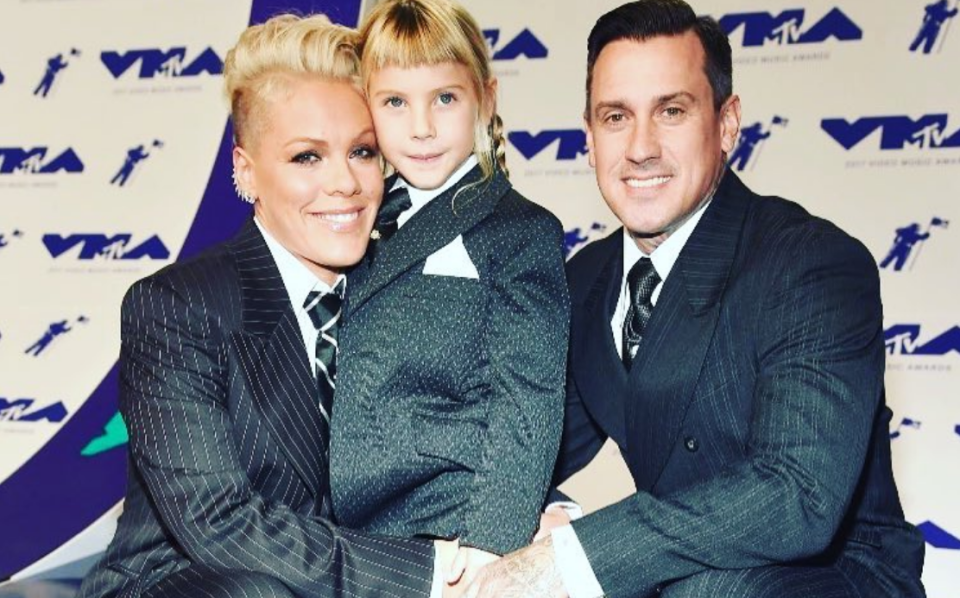 Pink and Carey (Instagram)Pink jokes she ‘wants to stab husband with a fork’ as she opens up about reality of marriage