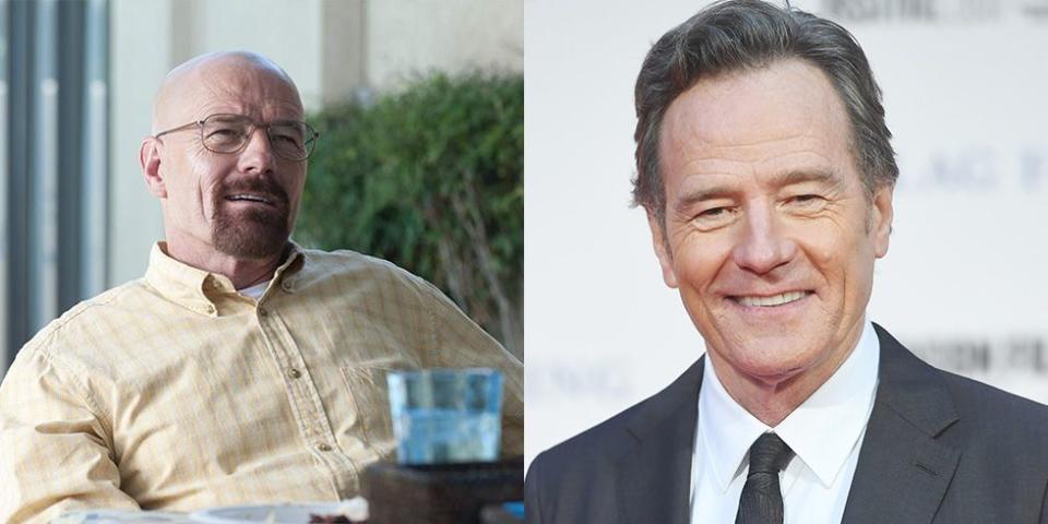 <p>Actor Bryan Cranston completely transformed for his role as Walter White in <em>Breaking Bad — </em>bald cap, goatee, and everything.  </p>