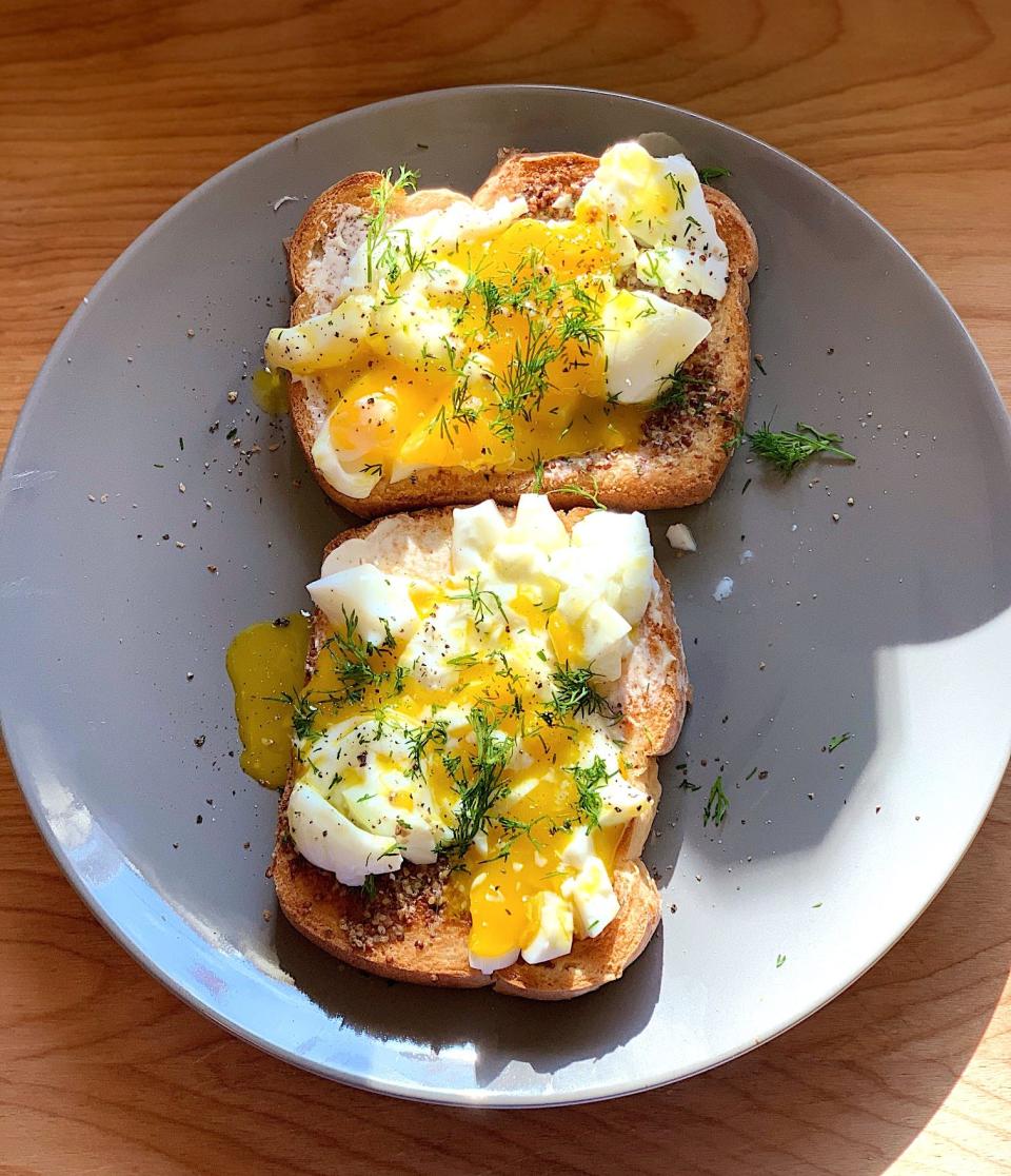 Ina Garten eggs on toast