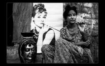 Karunaben and Audrey Hepburn. <p>Image by <a href="http://www.kannagikhanna.blogspot.com" rel="nofollow noopener" target="_blank" data-ylk="slk:Kannagi Khanna;elm:context_link;itc:0;sec:content-canvas" class="link ">Kannagi Khanna</a>.</p>