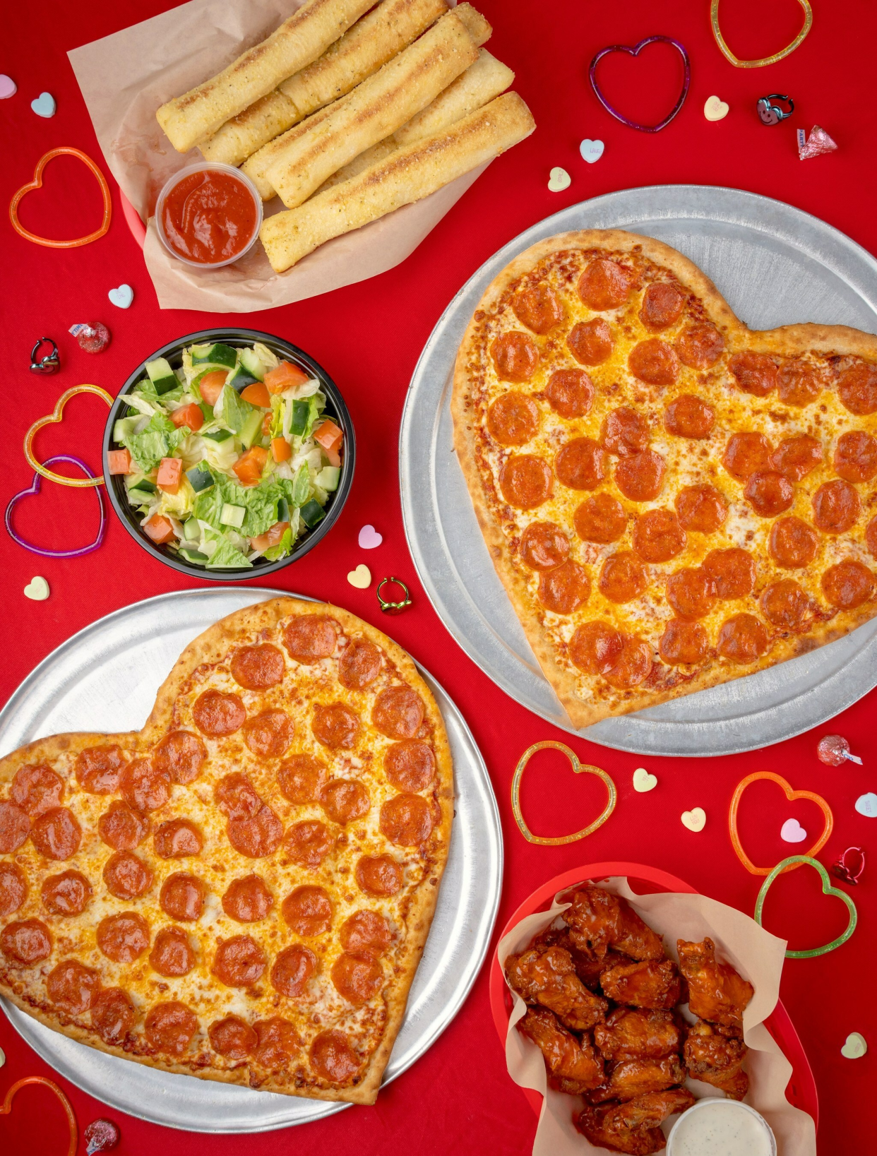 Peter Piper heart pizza