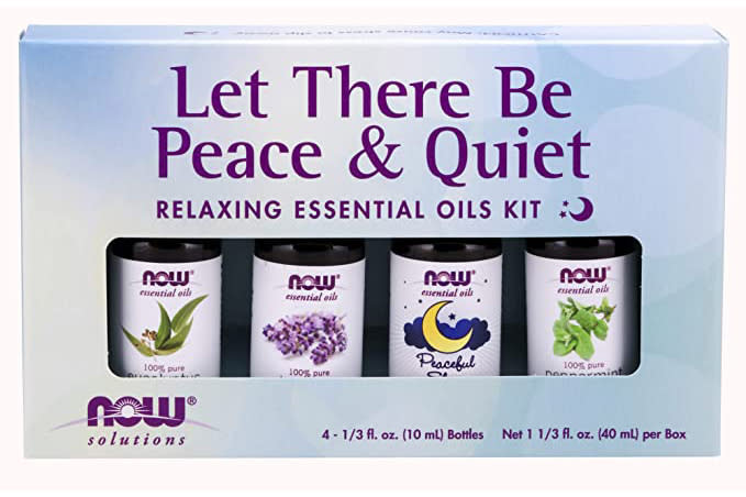 Now Foods Let There Be Peace and Quiet Relaxing Essential Oils Kit Bottles, 40 Millilitres, (Pack of 4). (Photo: Amazon SG)