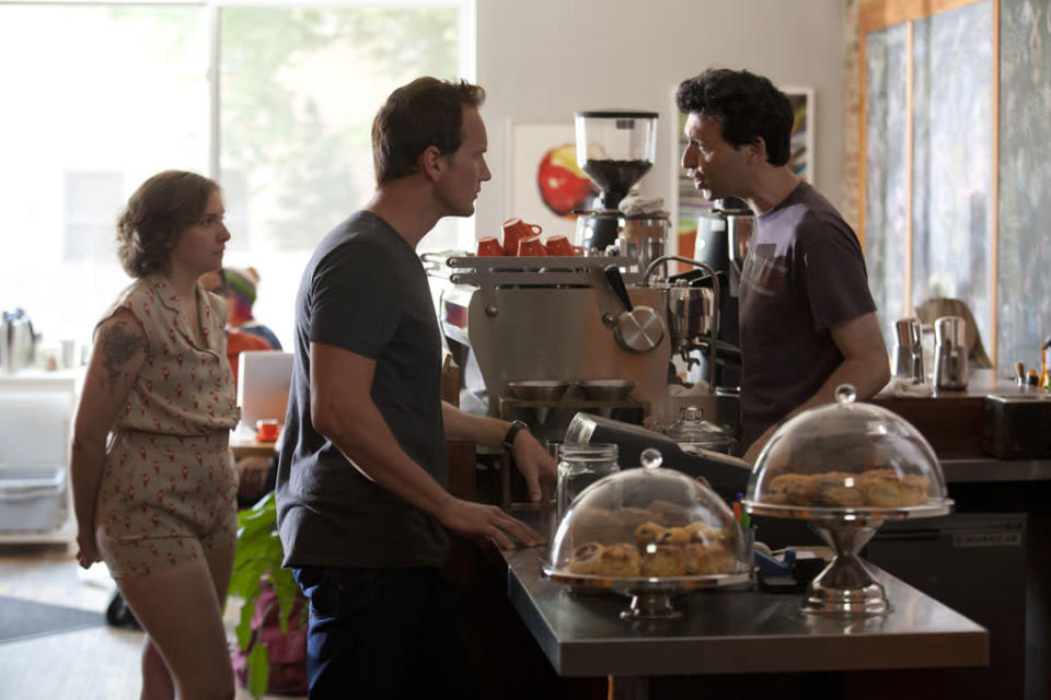 Lena Dunham, Patrick Wilson and Alex Karpovsky in the "Girls" Season 2 episode, "One Man's Trash."