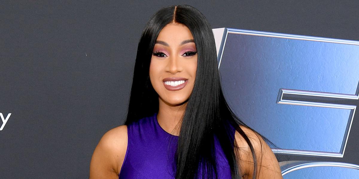 Cardi B Looks Just Like Prince With This Massive Curly Fauxhawk