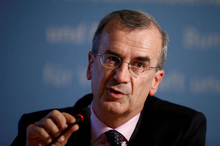 FILE PHOTO: Governor of the Bank of France Francois Villeroy de Galhau in Berlin, Germany, September 23, 2016. REUTERS/Axel Schmidt/File Photo