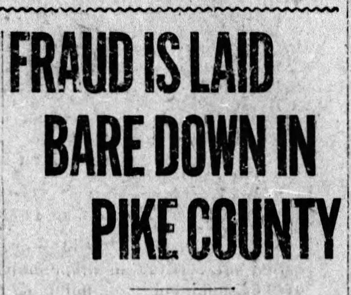 A headline in the Chillicothe Gazette in 1922.