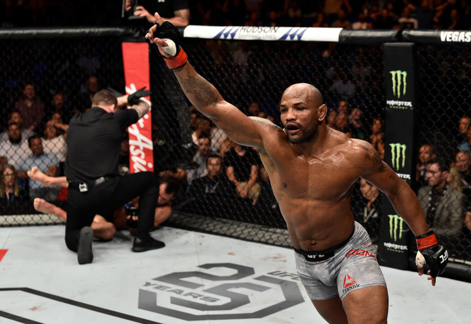 Yoel Romero (13-2) defeated Luke Rockhold at UFC 221 in February to set up a title bout vs. middleweight champion Robert Whittaker. (Getty Images)