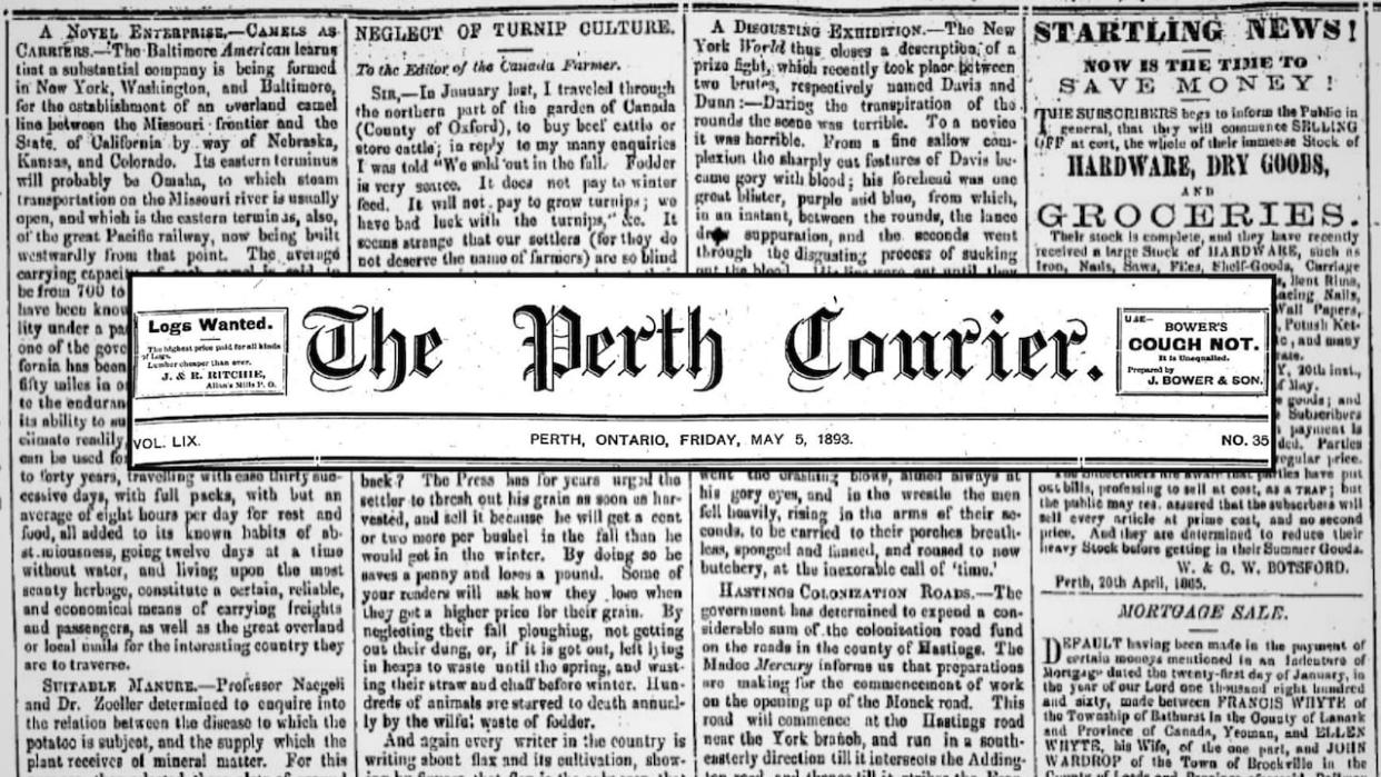 The Perth Courier print edition came to an end this September after nearly 200 years. (Ben Andrews/CBC News - image credit)