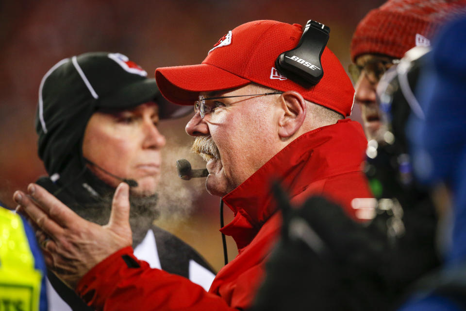 Andy Reid may be a sore loser, but that doesn't mean that he's wrong. (Getty)