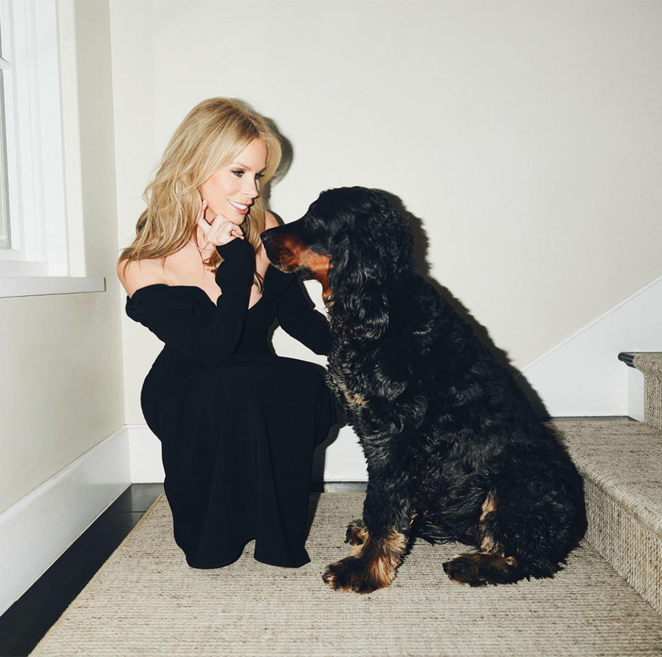 Hines with the family’s 5-year-old Gordon setter, Litty