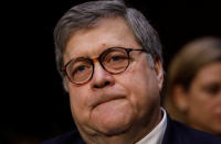 William Barr appears before the Senate Judiciary Committee hearing to testify on his nomination to be attorney general of the United States on Capitol Hill in Washington, U.S., January 15, 2019. REUTERS/Kevin Lamarque