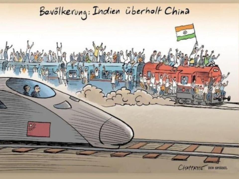 The cartoon in German Der Spiegel has riled up Indians who claim it is 'racist’ (Twitter)