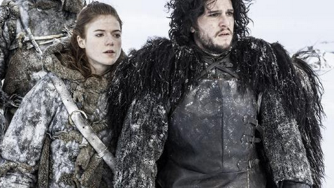 Kit and Rose star as Jon and Ygritte in Game of Thrones. Source: HBO