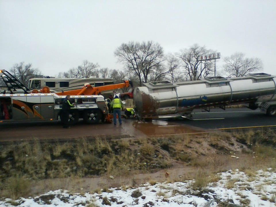 <p>The chocolate was liquid because it was being stored in the tanker at 120 degrees.</p>