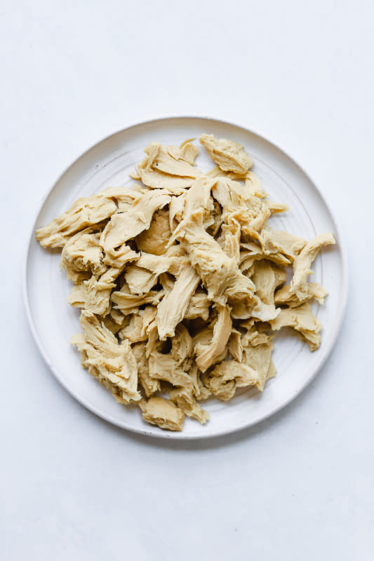 <p>Daughters of Seitan</p><p>With a neutral savory flavor, these meaty seitan shreds are the perfect addition to any recipe that calls for shredded chicken—add to casseroles, pasta dishes, soups, sandwiches and more!</p><p><strong>Get the recipe: <a href="https://daughterofseitan.com/shredded-seitan-chicken/" rel="nofollow noopener" target="_blank" data-ylk="slk:Shredded Seitan "Chicken";elm:context_link;itc:0;sec:content-canvas" class="link ">Shredded Seitan "Chicken"</a></strong></p>