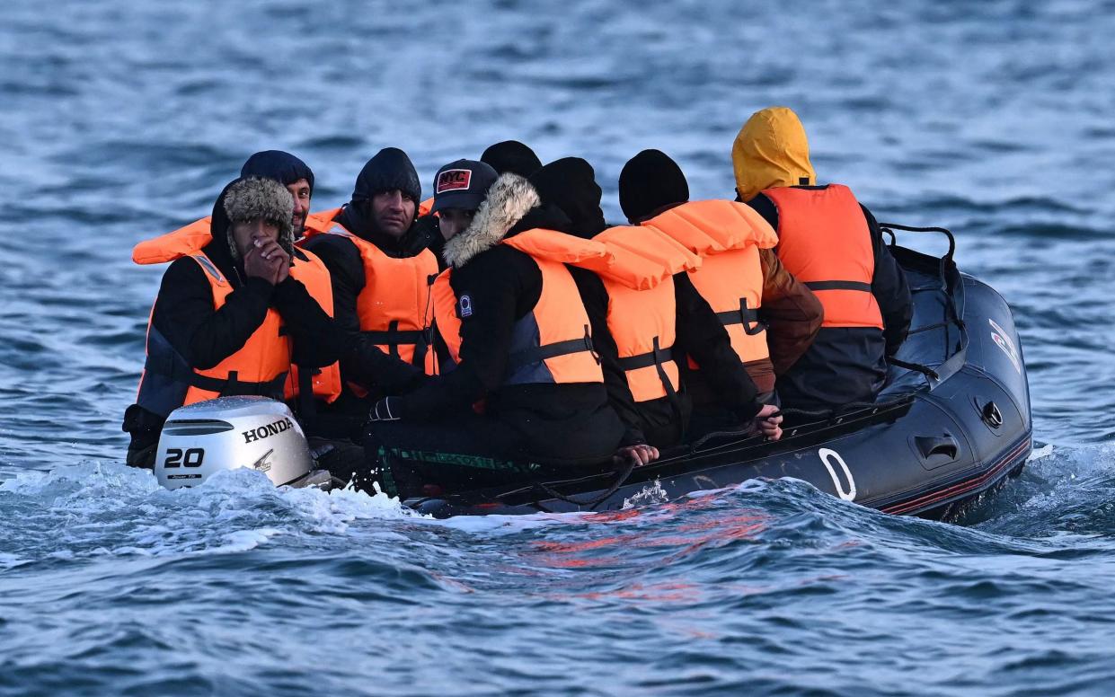 More than 45,000 migrants arrived in the UK last year by crossing the English Channel on small boats - BEN STANSALL/AFP