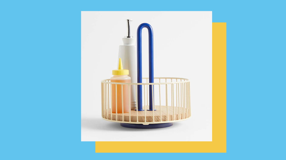 Keep your favorite condiments close by with the Rotating Condiment Caddy.