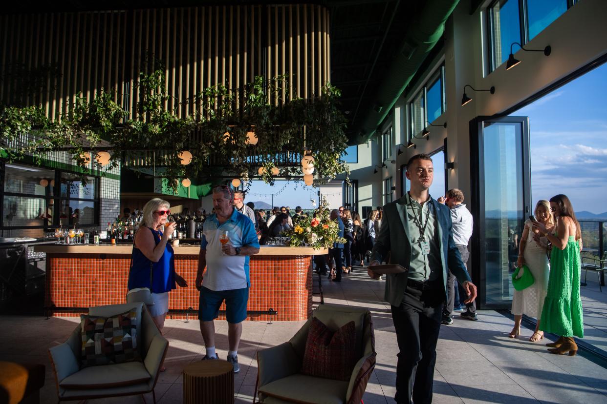 The bar at Soprana Rooftop Cucina at the Embassy Suites by Hilton in Asheville, April 18, 2024.