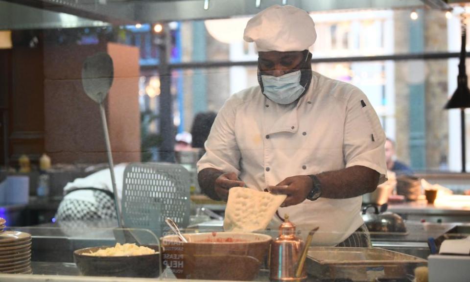 A chef in Covent Garden, London