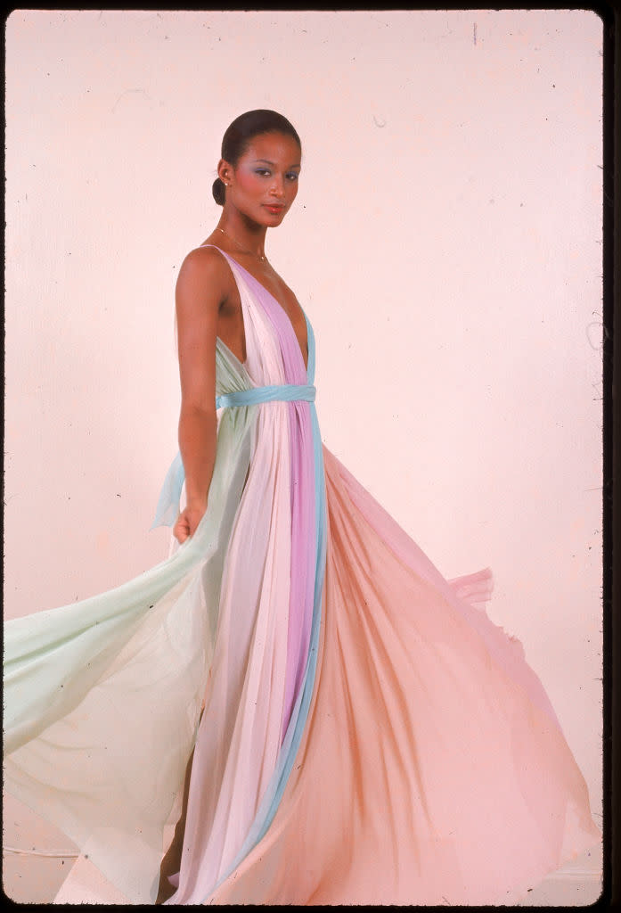 Beverly Johnson, Halston, fashion show, runway, supermodel