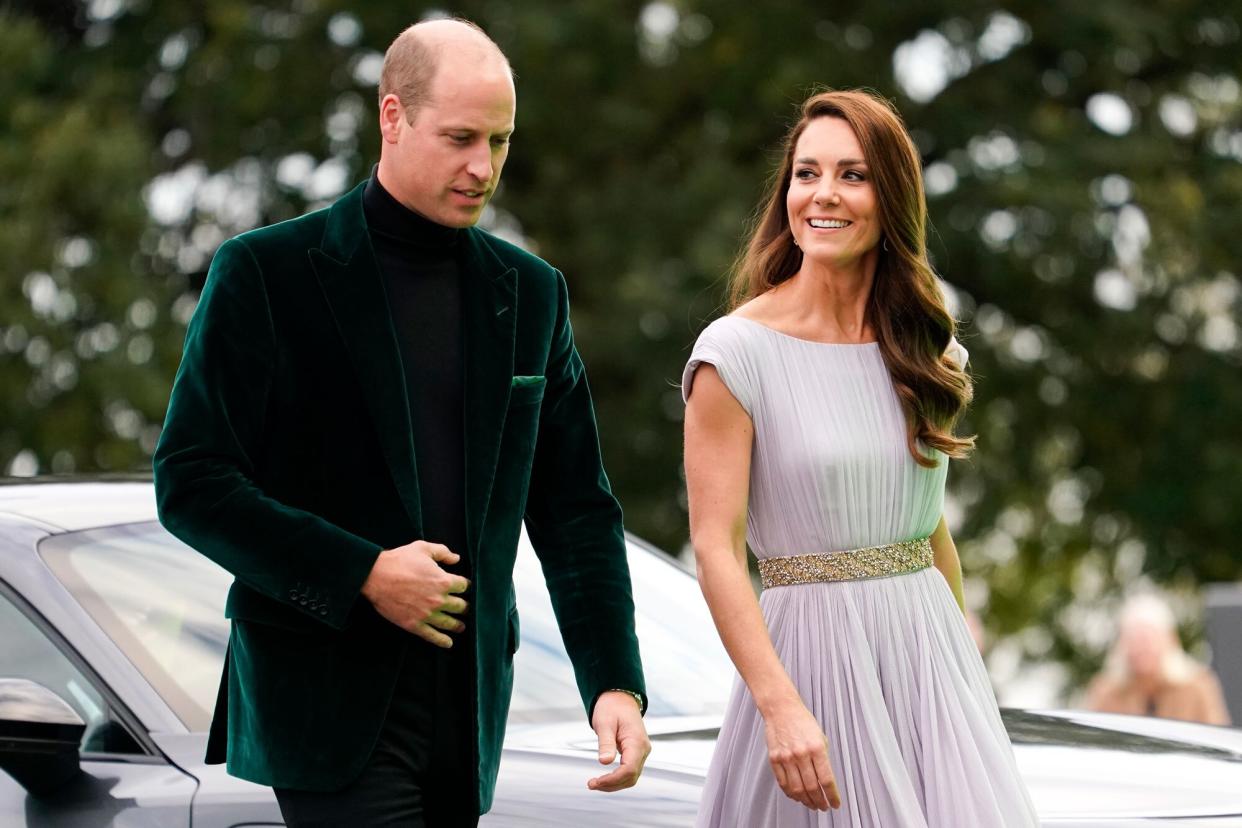 Prince William, Duke of Cambridge and Catherine, Duchess of Cambridge attend the Earthshot Prize 2021 at Alexandra Palace on October 17, 2021 in London, England.