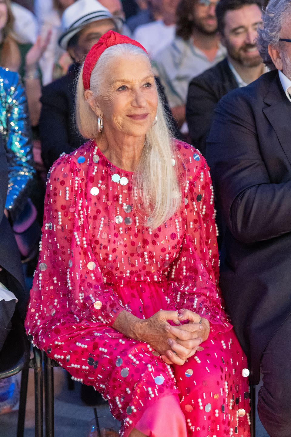 monopoli, italy june 03 helen mirren attends the ora film festival as a member of the cast of the tv series 1923 available on paramount on june 03, 2023 in monopoli, italy photo by daniele venturelligetty images for paramount