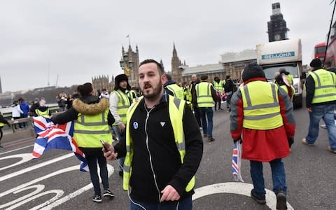 James Goddard at an earlier demonstration - Credit:  Matthew Chattle/Barcroft Images