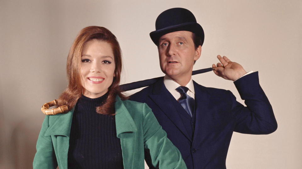 Diana Rigg and Patrick Macnee are Emma Peel and John Steed in 'The Avengers'. (Photo by ABC Weekend Television/Associated British Corporation/Sunset Boulevard/Corbis via Getty Images) 