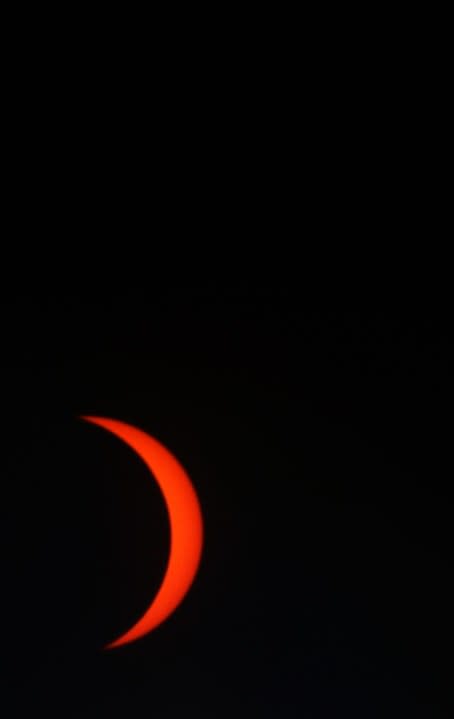 Eclipse seen from west Wichita (Courtesy: Mae Hutcherson)