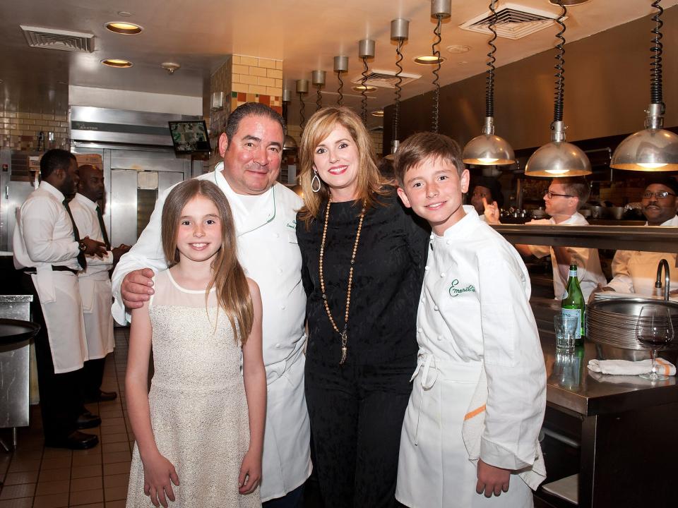 Emeril Lagasse with his family.