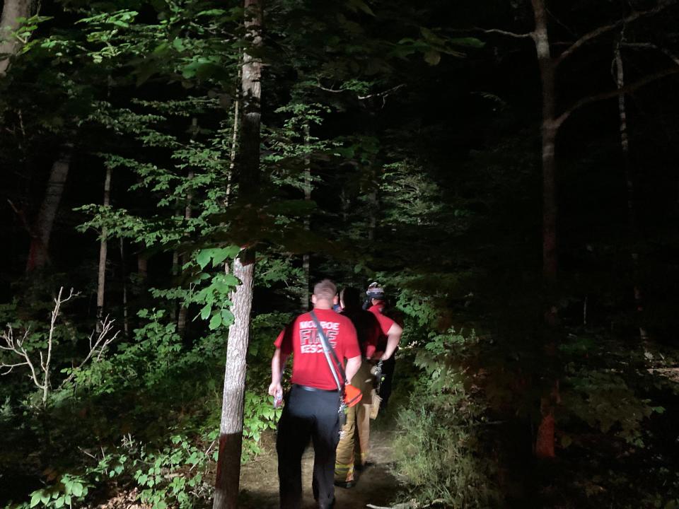 Monroe Fire Protection District first responders located a lost hiker on Pate Hollow trail in Paynetown State Recreation Area July 4, 2022.