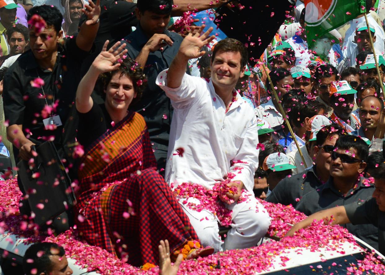 File photo: Priyanka and Rahul