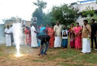 Villagers celebrate victory of U.S. Vice President-elect Kamala Harris in Painganadu