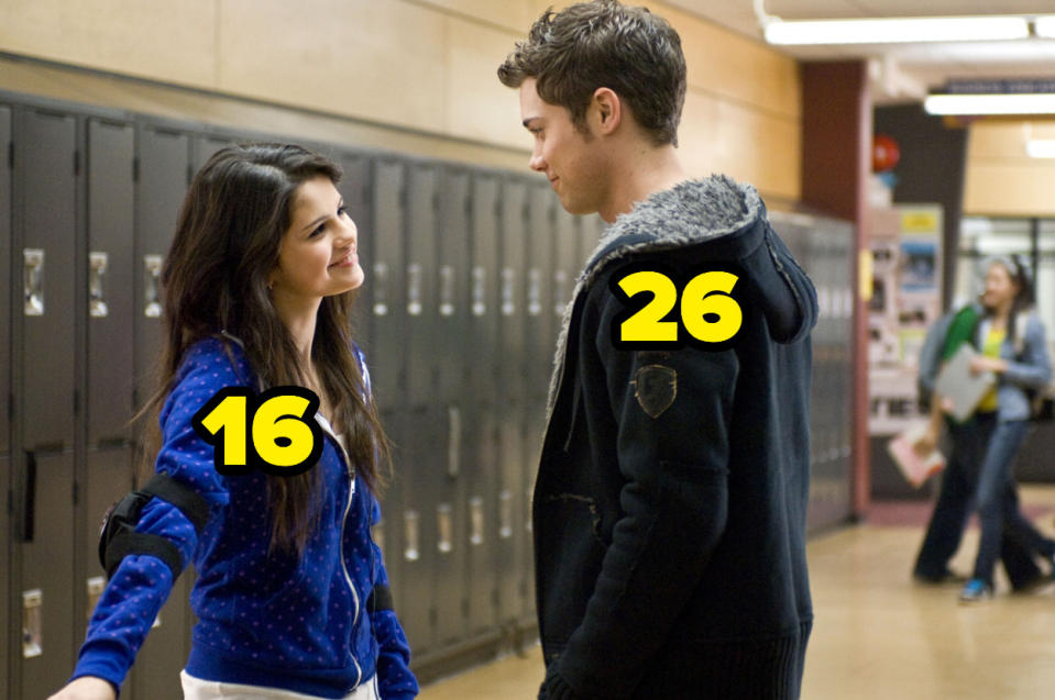 16-year-old Selena Gomez with 26-year-old Drew Seeley