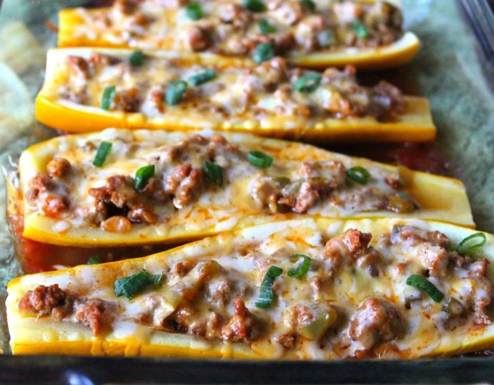 Taco Stuffed Summer Squash