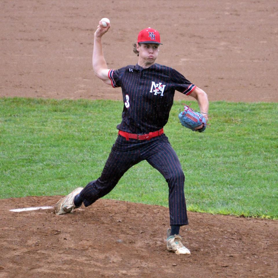 North Hagerstown's Mac Stiffler allowed four runs (three earned) on three hits, three walks and three hit batters while striking out 11 over 5 2/3 innings.