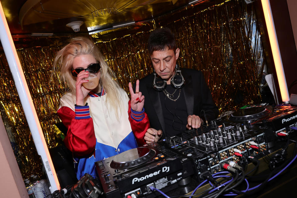 Alison Mosshart and Jamie Hince of The Kills attend Celine at The Wiltern on December 08, 2022 in Los Angeles, California