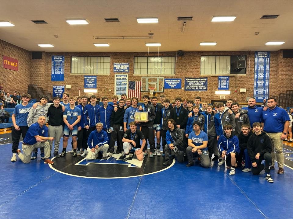 Horseheads captured its fourth straight Section 4 Division I Dual Meet Tournament title with a 51-14 win over Elmira in the final Jan. 17, 2024 at Horseheads High School.