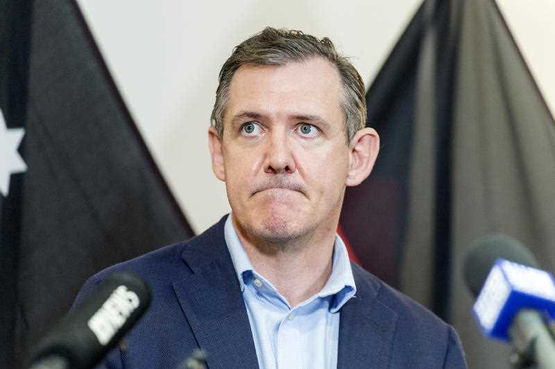 Northern Territory Chief Minister Michael Gunner addresses the media at a press conference at NT parliament house, in Darwin.