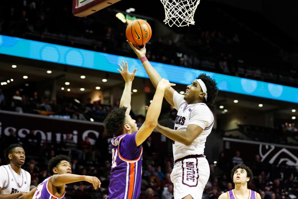 The Missouri State Bears took on the Evansville Purple Aces at Great Southern Bank Arena on Wednesday, Jan. 4, 2023.