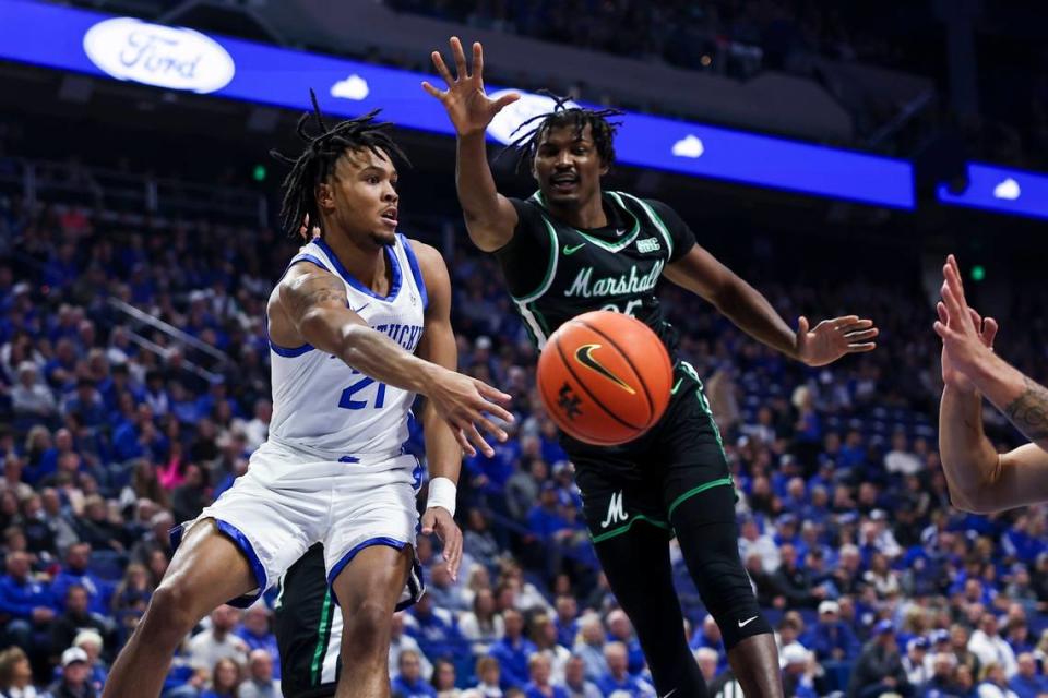 Kentucky starting point guard D.J. Wagner (21) will lead the Wildcats against a UNC Wilmington team that went 24-10 last season and is 5-1 this year. Silas Walker/swalker@herald-leader.com