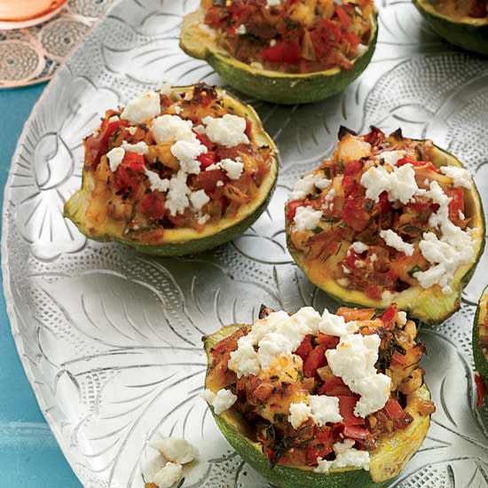 Shrimp-and-Feta-Stuffed Zucchini