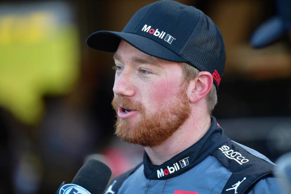 Mar 8, 2024; Avondale, Arizona, USA; NASCAR Cup Series driver Tyler Reddick (45) during Cup Series practice at Phoenix Raceway.