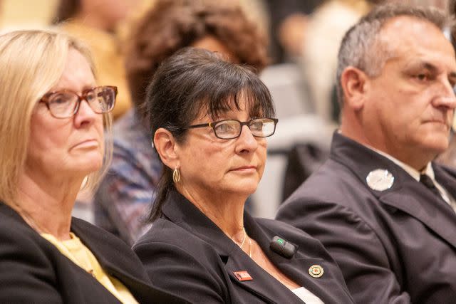 <p>Paul Shea</p> “She’s my mentor,” Diane says of Kathy Crosby-Bell (left, with Diane and Paul at the Massachusetts State House in November). Crosby-Bell's organization, Last Call Foundation in Memory of Fallen Firefighter Michael Kenned (named for her late son, who died in a 2014 tragedy), funded Diane's study